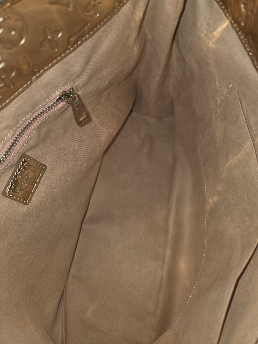 Metallic Rose Gold Monogram Tote - Picture 3 of 9